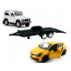 Welly Trailer set LR Defender, Renault Clio, 1:34