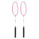 Badmintonová sada NILS NRZ001, rakety, nylonové letky, růžová