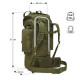 Turistický batoh NILS Camp NC3901 Eagle, zelený, 70L