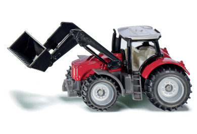 Siku traktor Massey Ferguson s předním nakladačem