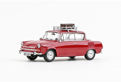 Abrex Škoda 1100MBX (1969) se zahrádkou, Červená Rubínová 1:43