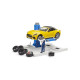 Bruder 62112 Autoservis, roadster a mechanik, zdviž