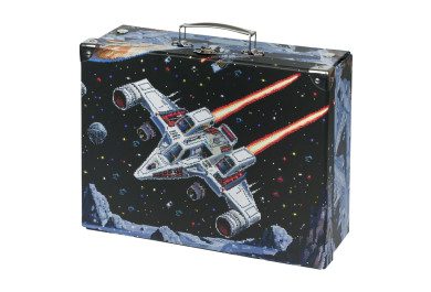 BAAGL Skládací školní kufřík Pixel Space s kováním