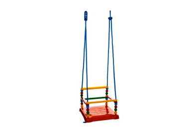 Dětská plastová houpačka nosnost 40kg, Červená 35x34 cm
