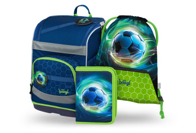 BAAGL SET 3 Zippy plus Fotbalový míč: aktovka, penál, sáček