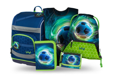 BAAGL SET 5 Zippy Plus Fotbalový Míč: aktovka, penál, sáček, zástěra, peněženka
