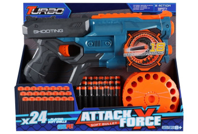 Blaster Turbo s rotačním zásobníkem, 24 ks nábojů