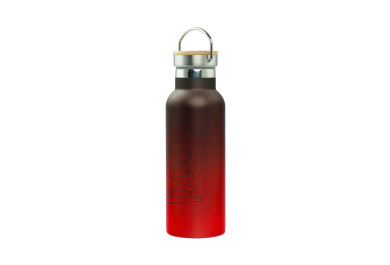 BAAGL Termoláhev s bambusovým víčkem Gradient červeno-černá, 500 ml