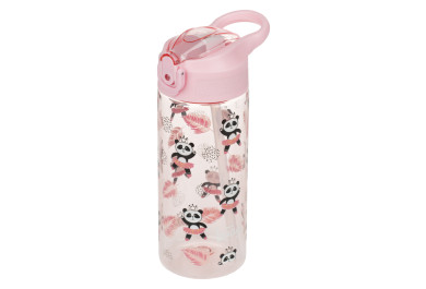 BAAGL Tritanová láhev na pití s brčkem Panda 500 ml