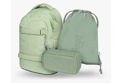BAAGL SET 3 Skate max Mentol: batoh, penál, sáček