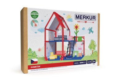 Merkur Domeček pro panenky, 34x39x25 cm, 354 dílků