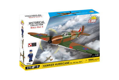 COBI 5762 II WW Hawker Hurricane No 302 Sqn. RAF, 1:32, 375 kostek
