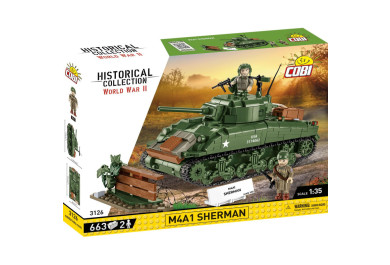 Cobi 3126 II WW M4A1 Sherman, 1:35, 663 kostek