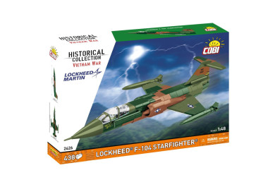 COBI 2426 Vietnam War Lockheed F-104 Starfighter, 1:48, 438 kostek