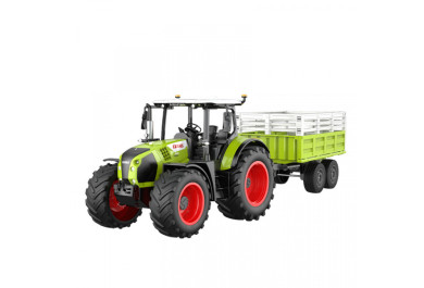 Fleg Traktor CLAAS na dálkové ovládání s přívěsem, 1:24