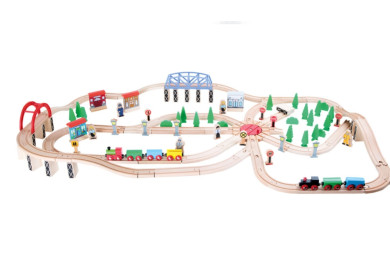 Small Foot dřevěná vláčkodráha - 140 dílů