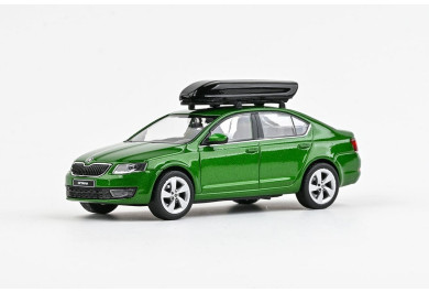 Abrex Škoda Octavia III (2012) s boxem, Zelená Rallye Metalíza 1:43