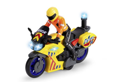 Dickie Toys Záchranářská motorka s jezdcem, 17cm