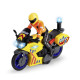 Dickie Toys Záchranářská motorka s jezdcem, 17cm