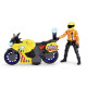 Dickie Toys Záchranářská motorka s jezdcem, 17cm
