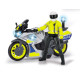 Dickie Toys Policejní motorka s jezdcem, 17cm