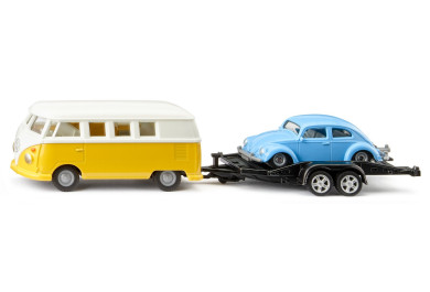 Siku set Volkswagen T1 Samba s přívěsem a Volkswagen Brouk 1:50