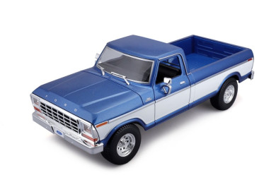 Maisto 1979 Ford F150 Pick-up, metal modrá, bílá, 1:18