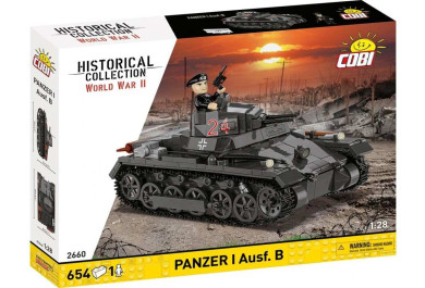 Cobi 2660 II WW Panzer I Ausf B, 1:28, 654 k, 1 f 