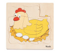 Woody Puzzle na desce - Vývoj slepice