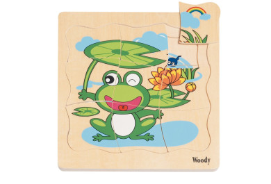 Woody Puzzle na desce - Vývoj žáby