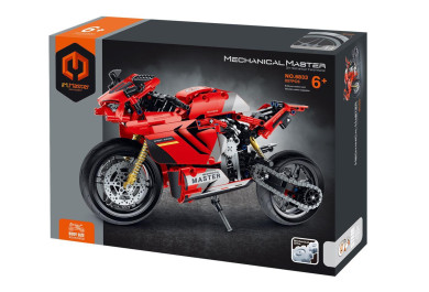 Stavebnice iM.MASTER silníční motorka, červení, 557 dílků