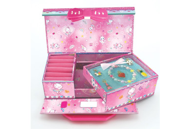 Dětská Šperkovnice kufřík, motiv kočička