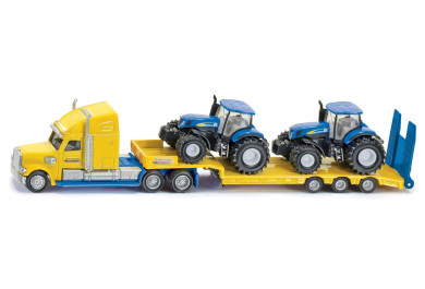 Siku Super - Tahač s vlekem a 2 traktory New Holland 1:87