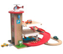 2Kids Toys Dřevěná garáž s vláčkodráhou