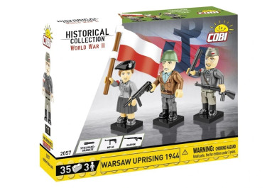 Cobi 2057 3 figurky s doplňky Varšavské povstání, 35 kostek