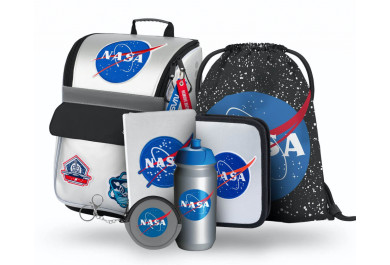BAAGL SET 6 Zippy Nasa: aktovka, penál, sáček, láhev, notes, peněženka