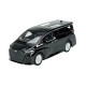 Welly Toyota Alphard 2024 Black, 1:34-39