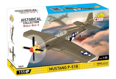 Cobi 5869 II WW Mustang P-51B, 1:48, 155 kostek