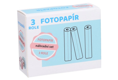 Náhradní fotopapír 3 role set pro W040036, W040037, W040078, W053025, W053026 