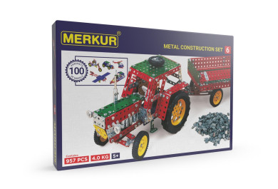 Merkur 6 stavebnice, 957 dílů, 100 modelů