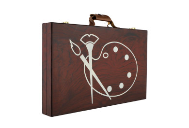 Art box kreativní sada 79ks v dřevěném kufříku 37x23x5cm