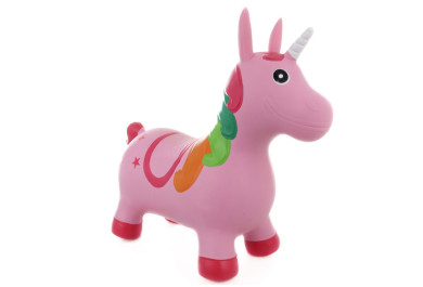 Dětské gumové hopsadlo Jednorožec, růžový, 60x50x23 cm