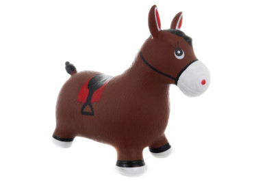 Dětské gumové hopsadlo Koník, hnědý, 57x47x21 cm