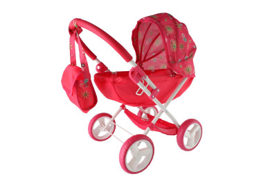 Teddies Kočárek pro panenky hluboký látkový 58x35x60cm