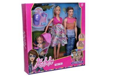 Wiky Těhotná panenka s rodinou, 30 cm