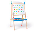 Dětská stojanová tabule s písmeny, role papíru a kelímky, 129x59 cm