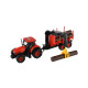 Traktor Zetor s vlekem na dřevo, setrvačník, zvukové a světelné efekty, 36 cm