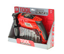 Aku Vrtačka na baterie s doplňky, červená, 22 cm