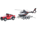 Kids Globe Traffic terénní auto s vrtulníkem na zpětný chod 
