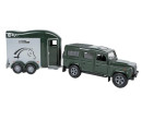 Kids Globe Traffic Farming Land Rover s přívěsem na zpětný chod, 26cm